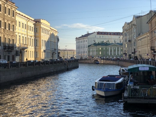 A canal in Saint Petersburg, Russia